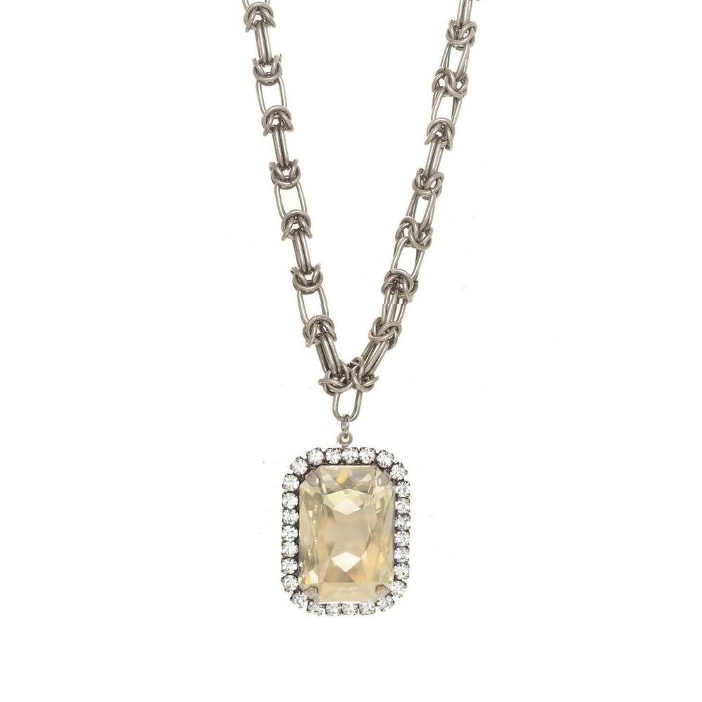 NEW TOVA women's soleil necklace in silver shade